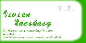 vivien macskasy business card