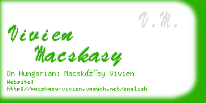 vivien macskasy business card